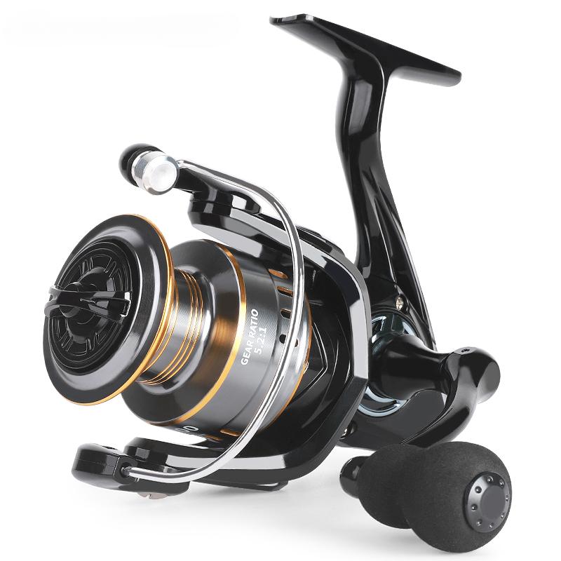 Ultralight EK1000~7000 Model 5.2:1 Gear Ratio 10KG Maximum Drag CNC Metal Spool Spinning Fishing Reel Suitable for Freshwater and Saltwater