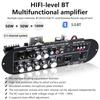 D800 2.1-Channel Bluetooth Amplifier Board 50W+50W+100W High-Power Output with Bluetooth 5.0 AUX+MIC FM+USB+TF Card