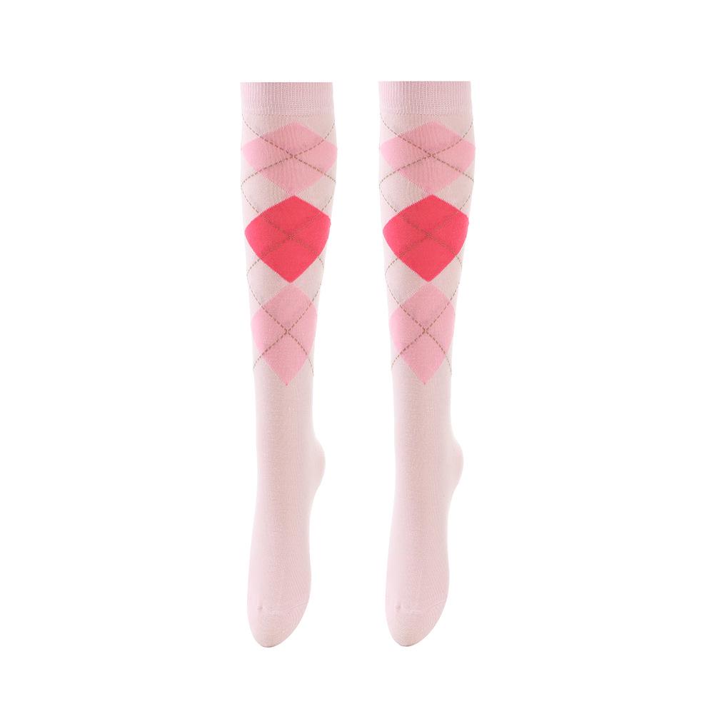 European & American Diamond Lattice Compression Leggings: High Elastic, Non-Snag, Slim Fit Cycling & Sports Socks