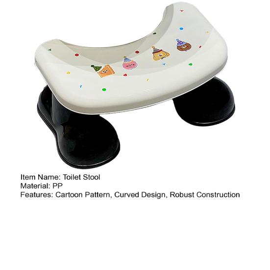 Toilet Stool Adults Squatting Toilet Stool with Anti-Slip Pads PP Plastic Bathroom Step Stool Portable Potty Stool