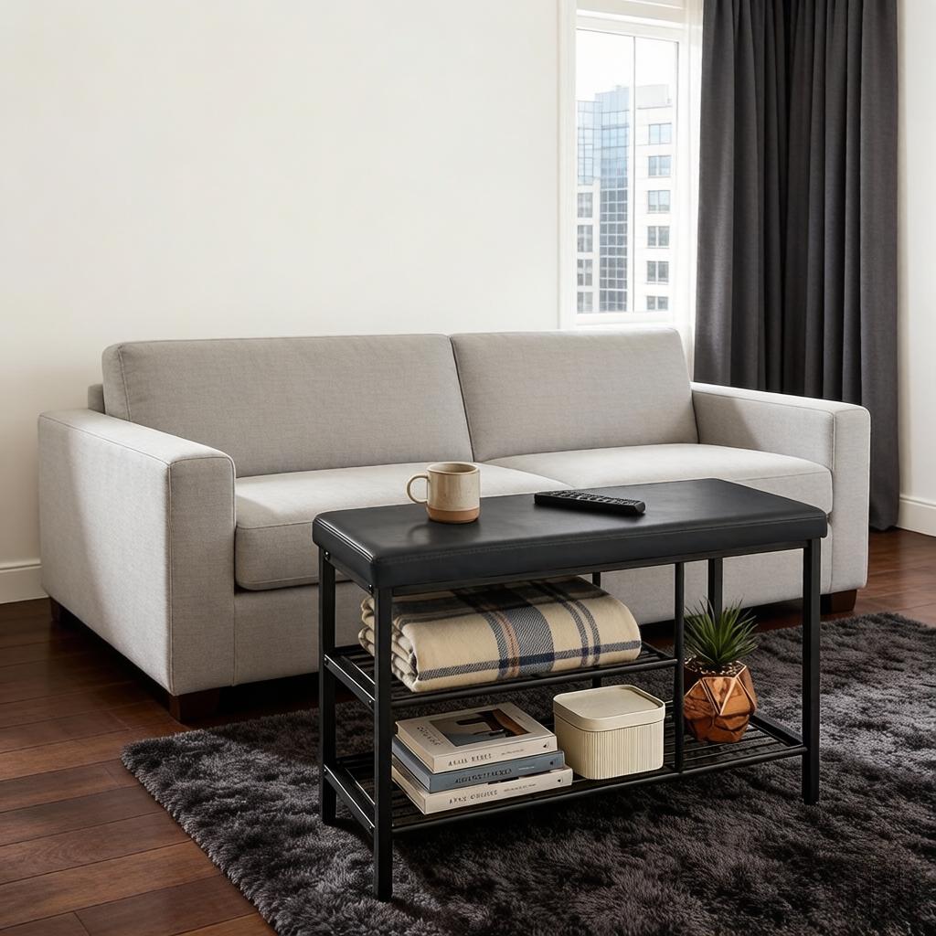 Shoe Holder with Seat, Compact Storage Holder, Shoe Bench, Storage Holder (Only with Storage Holder)