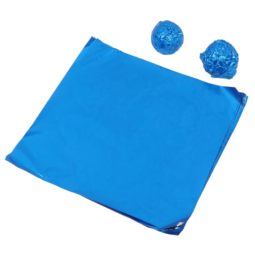 100 Pcs Aluminum Foil Candy Wrapper Tin Paper for Ice Cubes Packing BBQ Baby Safe to Use Perfect for Home Kitchen