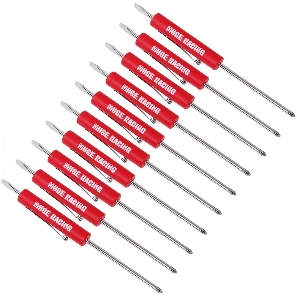 Dual-Ended Magnetic Mini Screwdriver - Flathead & Phillips: Ideal for Assembly Workers