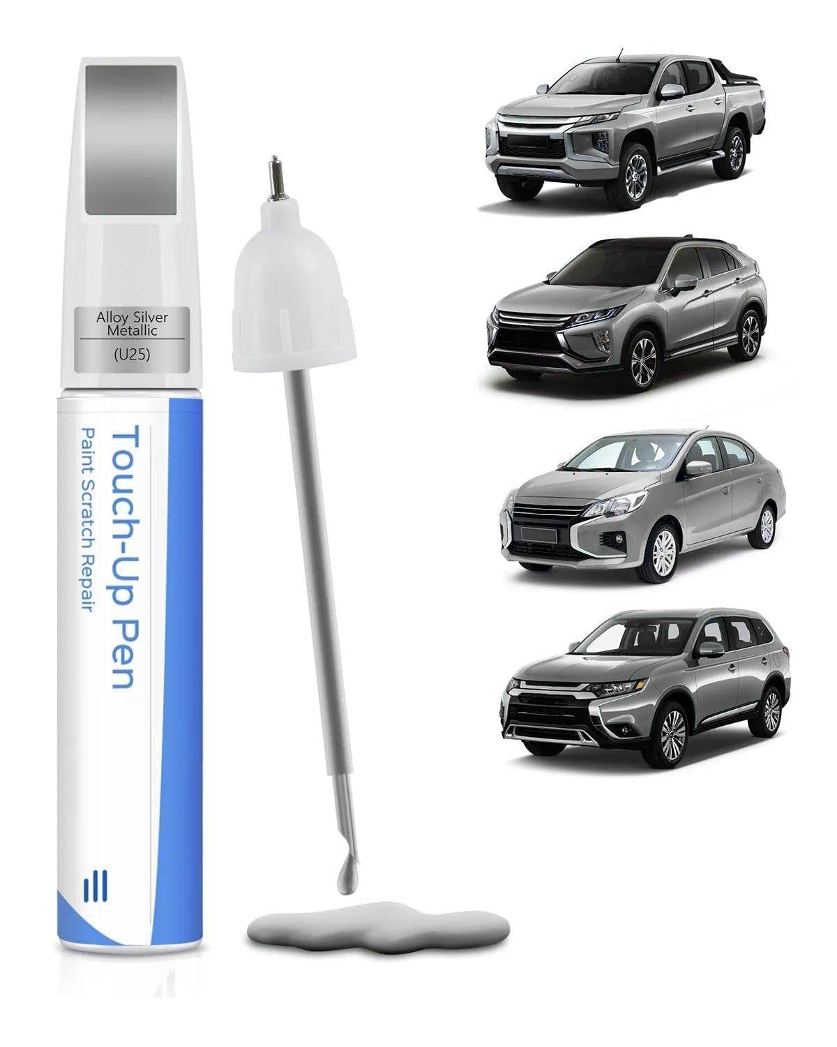 

Genuine U25 Alloy Silver Metallic Repair Pen for Mitsubishi Motors, серебряный