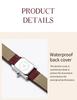 Women's Square Quartz Watch with Genuine Leather Strap – Simple, Fashionable & High-End Feel