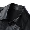 New Genuine Leather Jacket Men's Top Layer Cowhide Jacket Lapel Business Casual Men's Wear