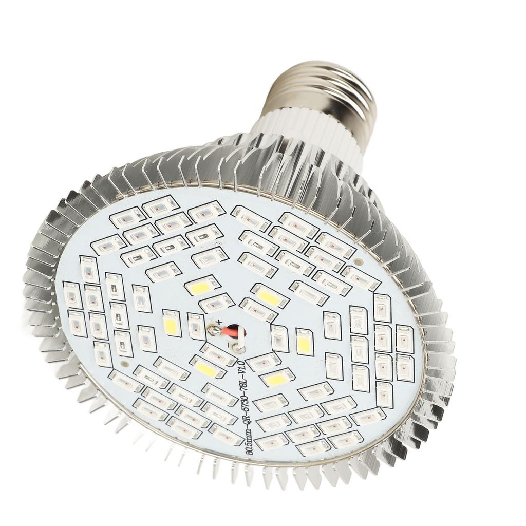 Pflanzenlampe Glühbirne Vollspektrum 50W E27 Sockel 78 LEDs Gute Wärmeableitung Wachstumslicht Glühbirne für