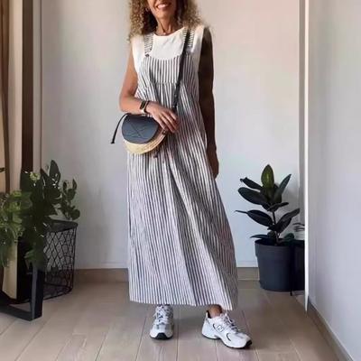 Women's Summer Fashion Striped Suspenders Dress