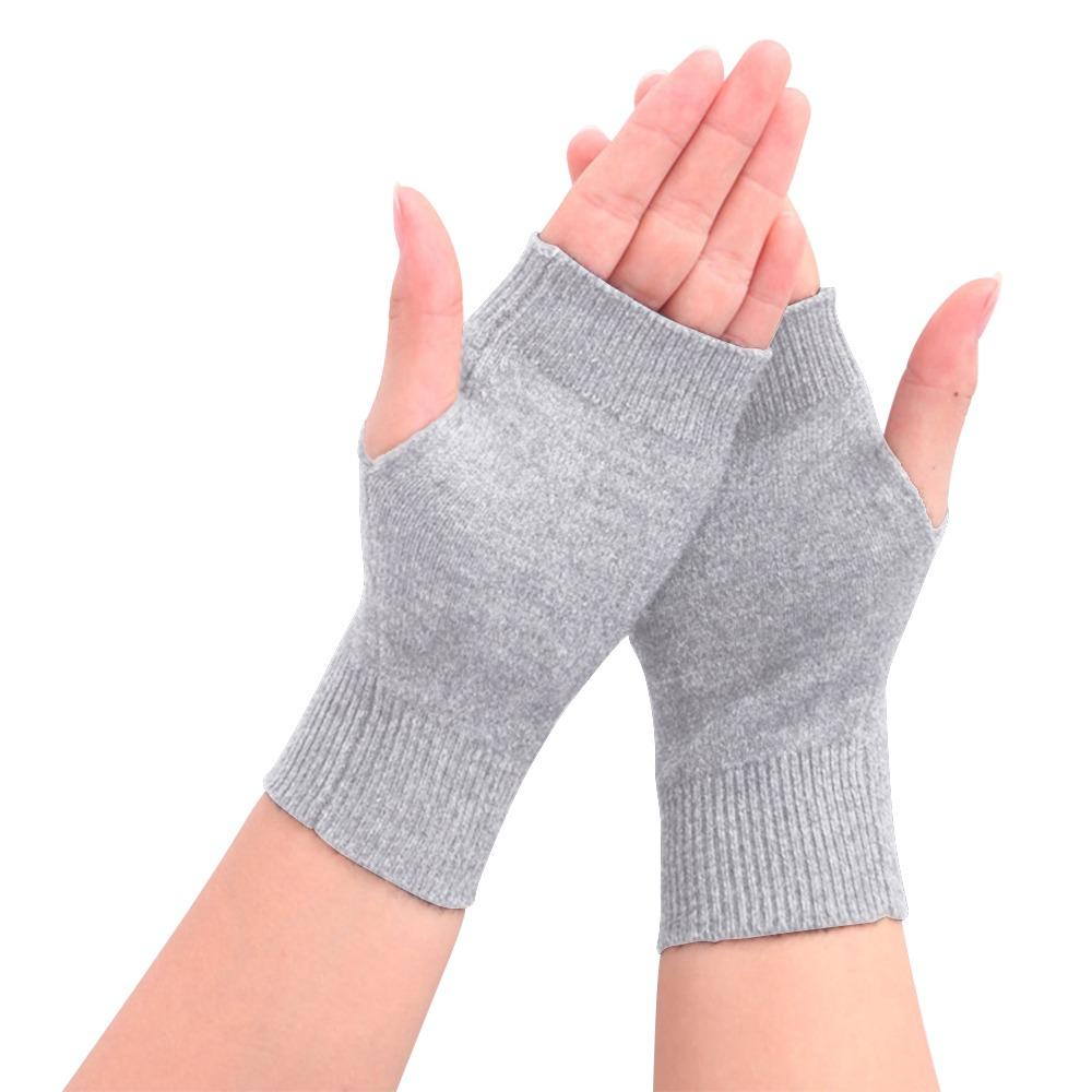 Modische fingerlose Kaschmirhandschuhe Handgelenklänge mit Daumenloch Winterhandschuhe Warme Fäustlinge Unisex