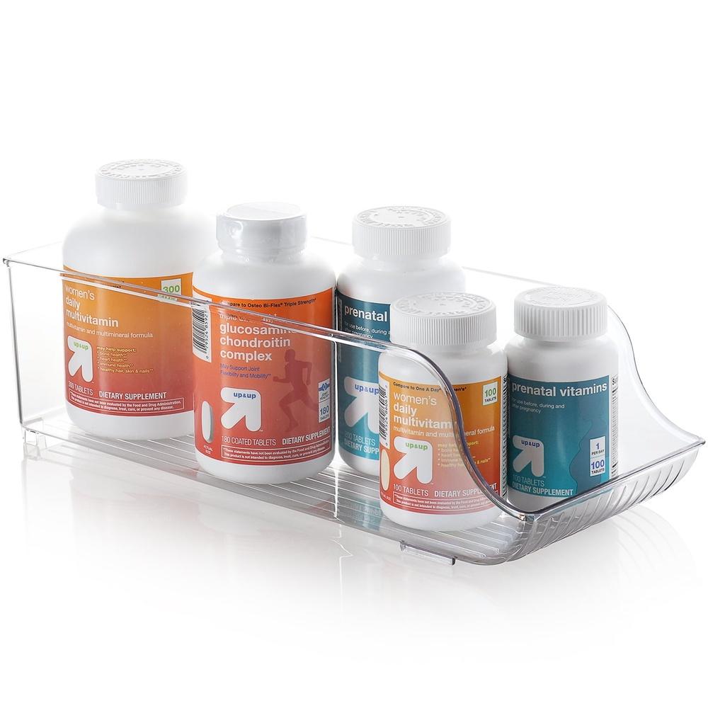 

Прозрачный пластиковый органайзер для хранения, штабелируемый, с ручками, сверхпрочный, многоцелевой, для рукоделия, офиса, дома, искусства, кухни и United States