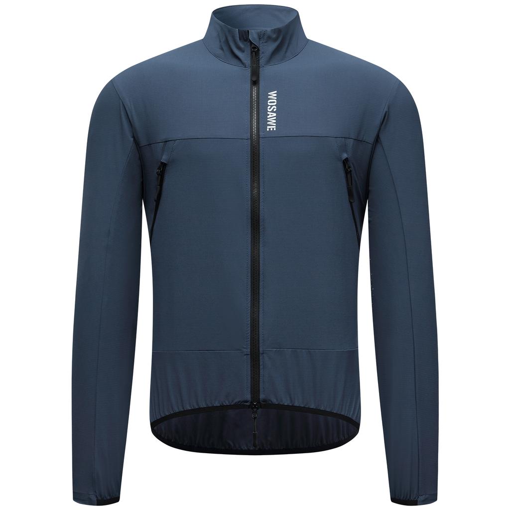 Wosawe Jaqueta Corta-vento Impermeável Respirável à Prova de Sol Refletiva para Ciclismo Esportivo de Estrada Montanha para Homens Mulheres