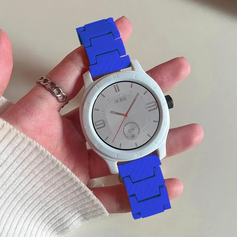 

20MM 22mm Carbon Fiber Strap For Samsung Galaxy 4-6 Classic 46mm/5-pro Active 2 Gear S3 Bracelet Huawei Watch GT/2e/3/Pro Band gear s3 frontier