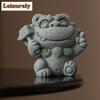 Green Sandstone Feng Shui Master Tea Pet Antique Fish Tank Landscaping Tea Figurine Play Toys Tea Statue Ornaments Supplies Gift