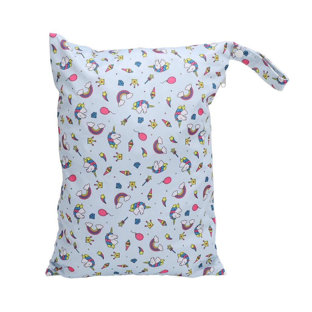 Diaper Bag Storage Pouch Waterproof Polyester Reusable Dual Zippers Diaper Wet Dry Bag T21