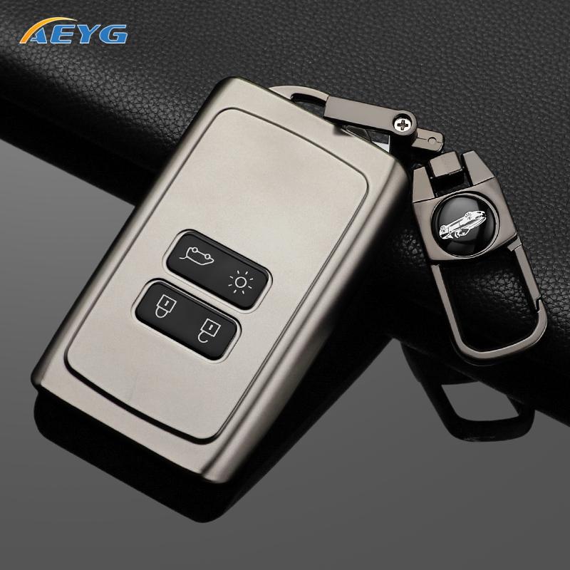 For Renault Captur Megane Talisman Espace Clio Zoe Koleos Scenic 4 Arkana Dacia Sandero Card Car Key Case Cover Keychain