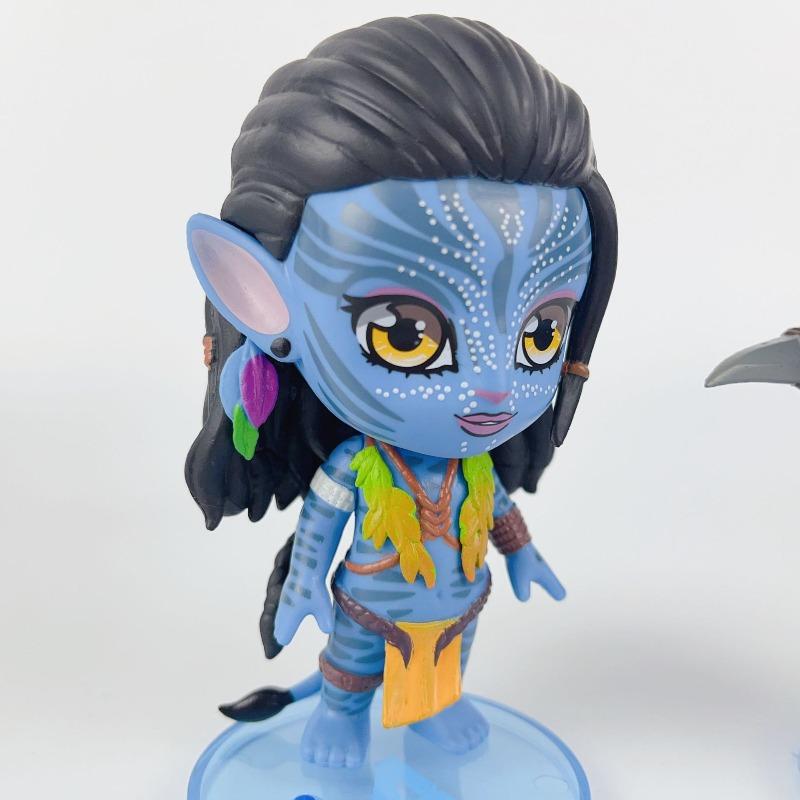 2Pcs Avatar The Way of Water Jake Sully Neytiri Q Version Action Figure Set PVC Toys for Movie Fans Gift Home Desk Decor Action & Toy Figures