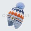 Jacquard tree ear protection hat Winter ear protection hat Middle children's wool hat Windproof knitted children's knitted hat