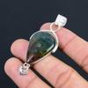 Daughters Day Deal Sterling Silver Pear March Natural Bloodstone Sister Pendant