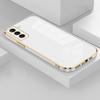 Vergulde Vierkante Frame Telefoonhoesje Op voor Voor Samsung Galaxy S25 S24 S23 FE S22 Plus S21 S20 Ultra 5G Utr Pls Funda Cover