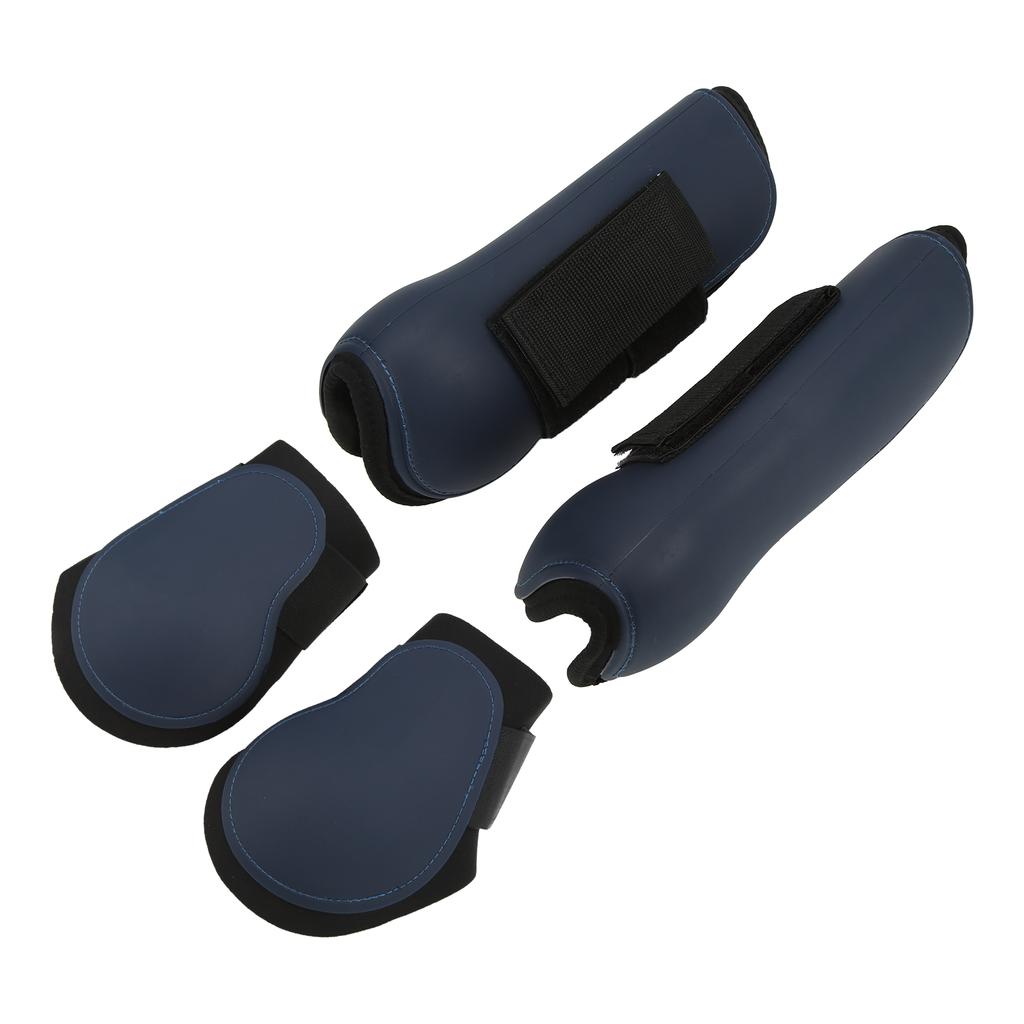 Horse Tendon Boots PU Elastic Shock Absorbing Protective Front Hind Horse Leg Guard for Off Road