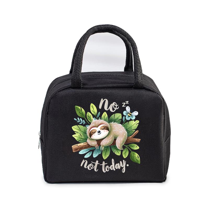 Tragbare Cartoon Faultier Print Lunchtasche Lustige Anime Tier Tragetasche Lebensmittel Kühltasche Bento Taschen Thermische Lunch Lebensmittelbox Taschen Frauen Männer