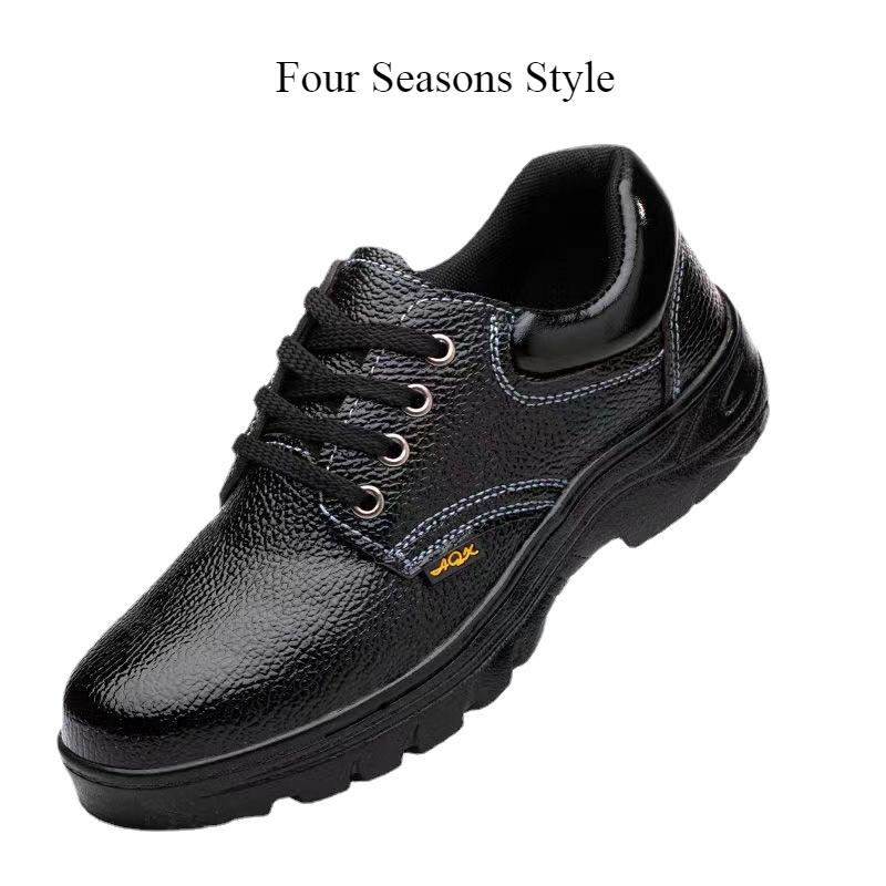 Защитная обувь для труда, противоударные, противоударные, мужские, стальные, дышащие, рабочие ботинки для строительства Baotou, противоскользящие, защитная обувь 39 чёрный