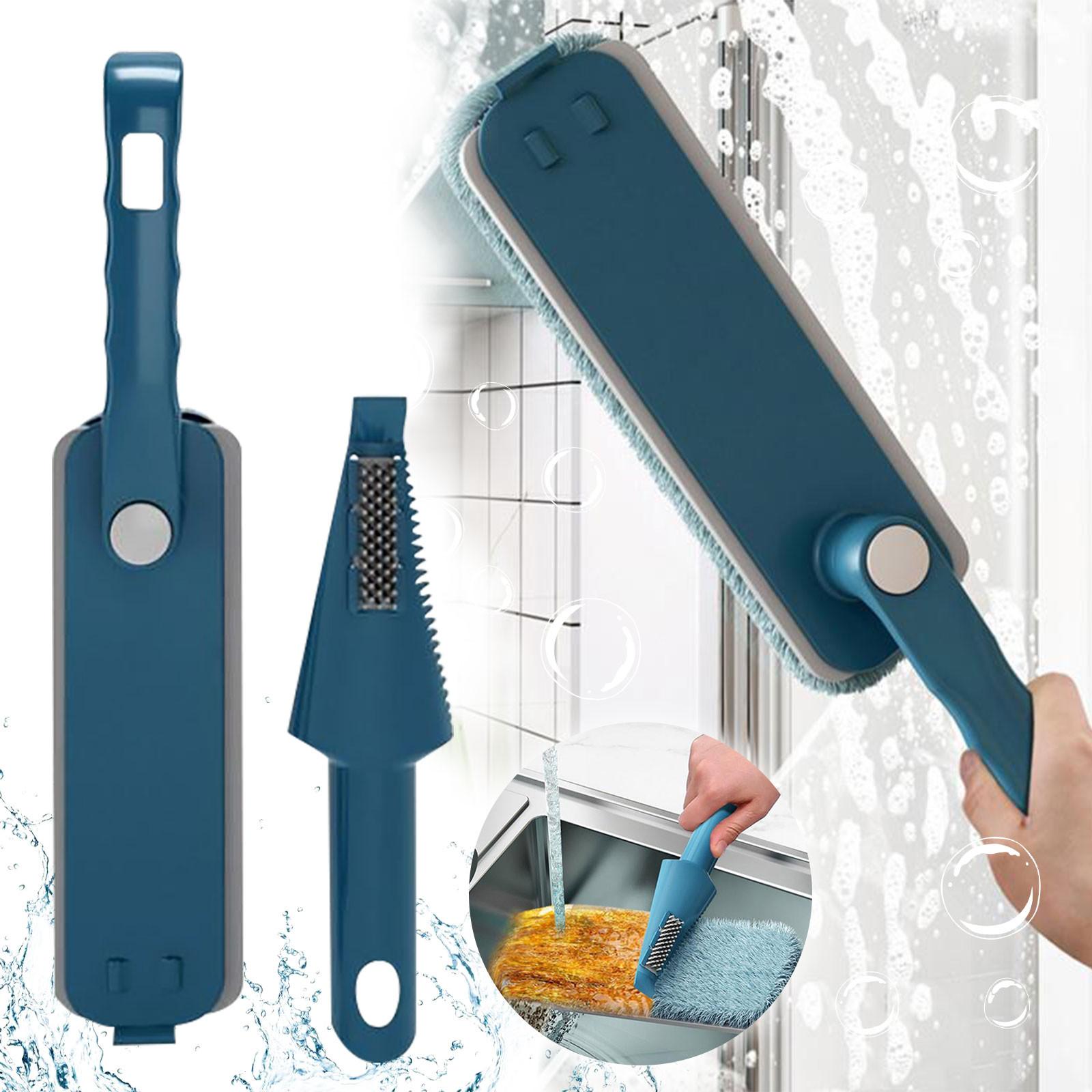 Folding Cleaning Brush Household Cleaning Wiper Multipurpose Scrubbing Cleaning Rag Cloth With Rotating Handle