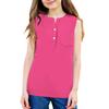Summer Children's Thin Tank Tops For Boys And Girls, Solid-color Buttoned Pocket Tank Tops
