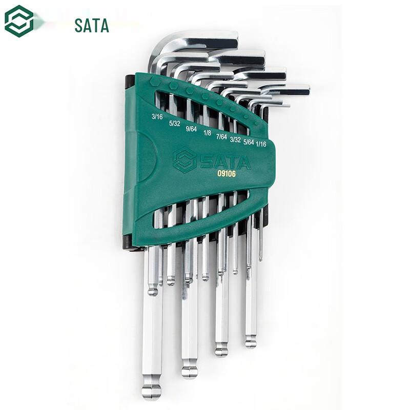 SATA 09106 12-Piece English Hex Wrench Set 12-Piece Set