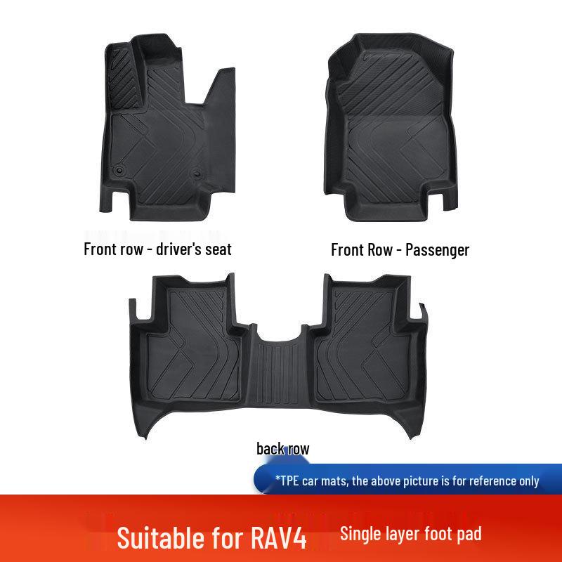 Compatible 2025 Toyota RAV4 Floor Mats, Fully Enclosed, TPE Material, 24 Fashion Plus Edition