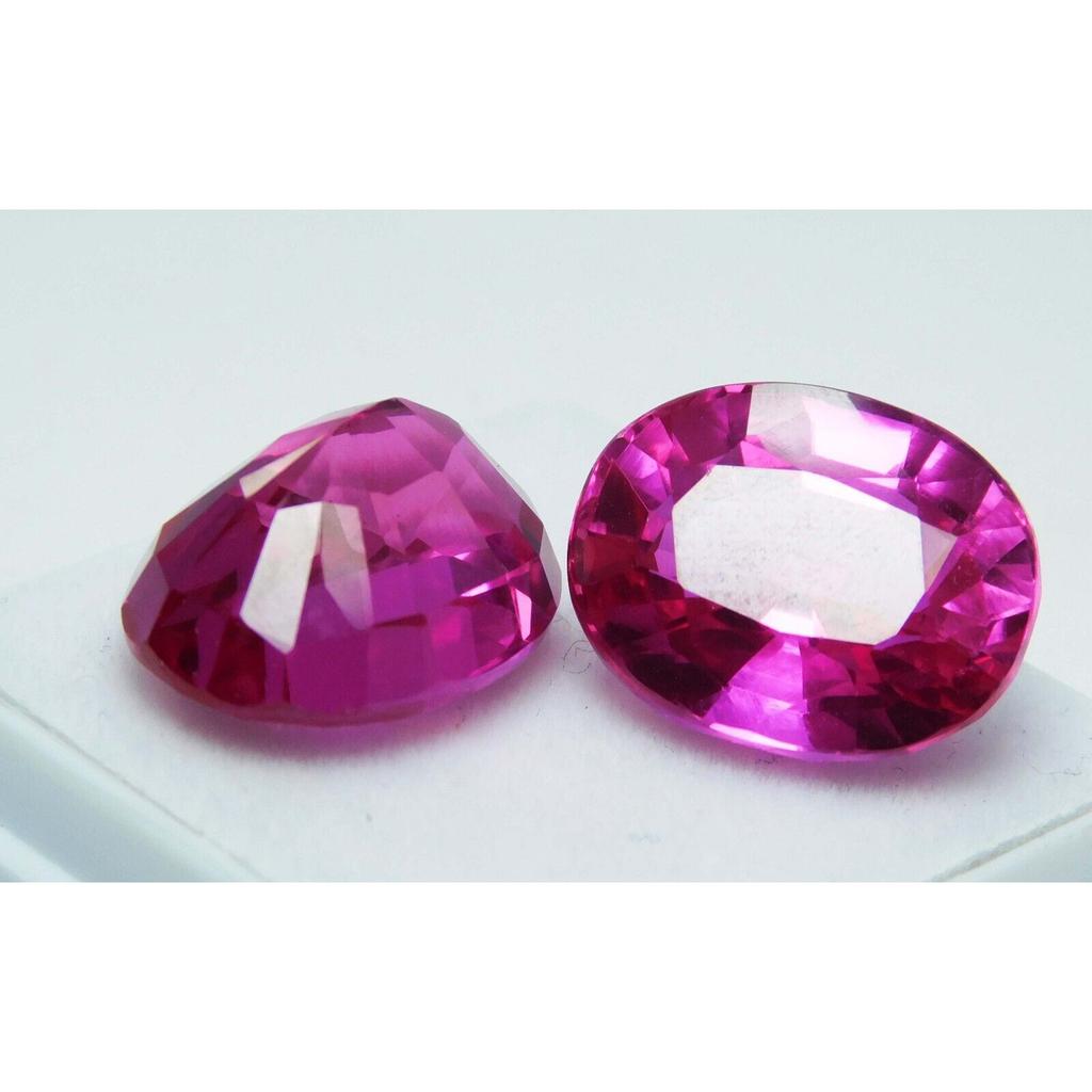 Natural Pink Sapphire Loose Gemstone Oval Cut 8.30 ct Pair September Birthstone for Gem Collections