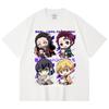 230 Gsm 100% Cotton Demon Slayer V80 Hashiras Chibi Print Unisex Heavy Cotton T Shirt
