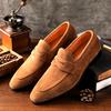 Mode Neue Mode Herren Weiche Mokassin Driving Top Grade Wildleder Echtes Leder Boot Ausgefallen Bequem Slipper Lässige Loafer Schuhe Flats