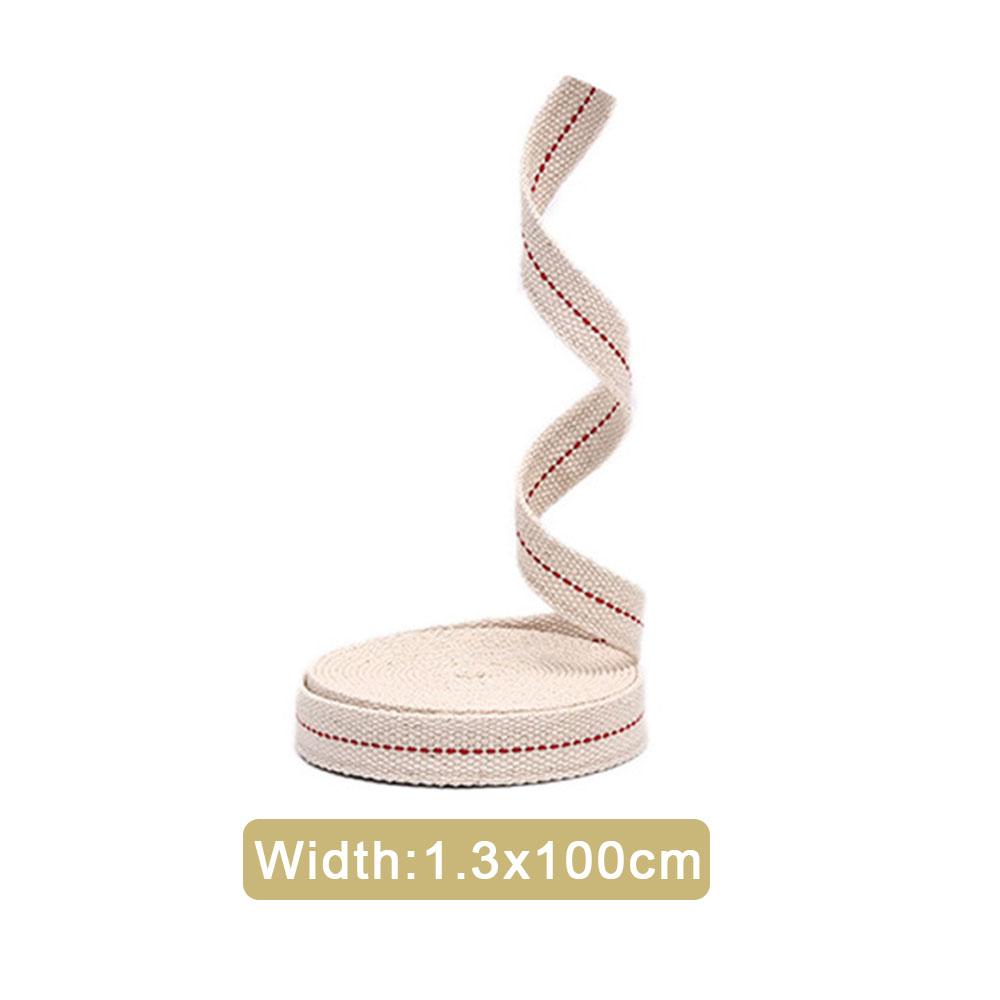 1.1cm/1.3cm/1.5cm/2cm Width 1Meter Long White Flat Cotton Kerosene Lamp Wick with Stitch Braided For Oil Lamps Candle Burner