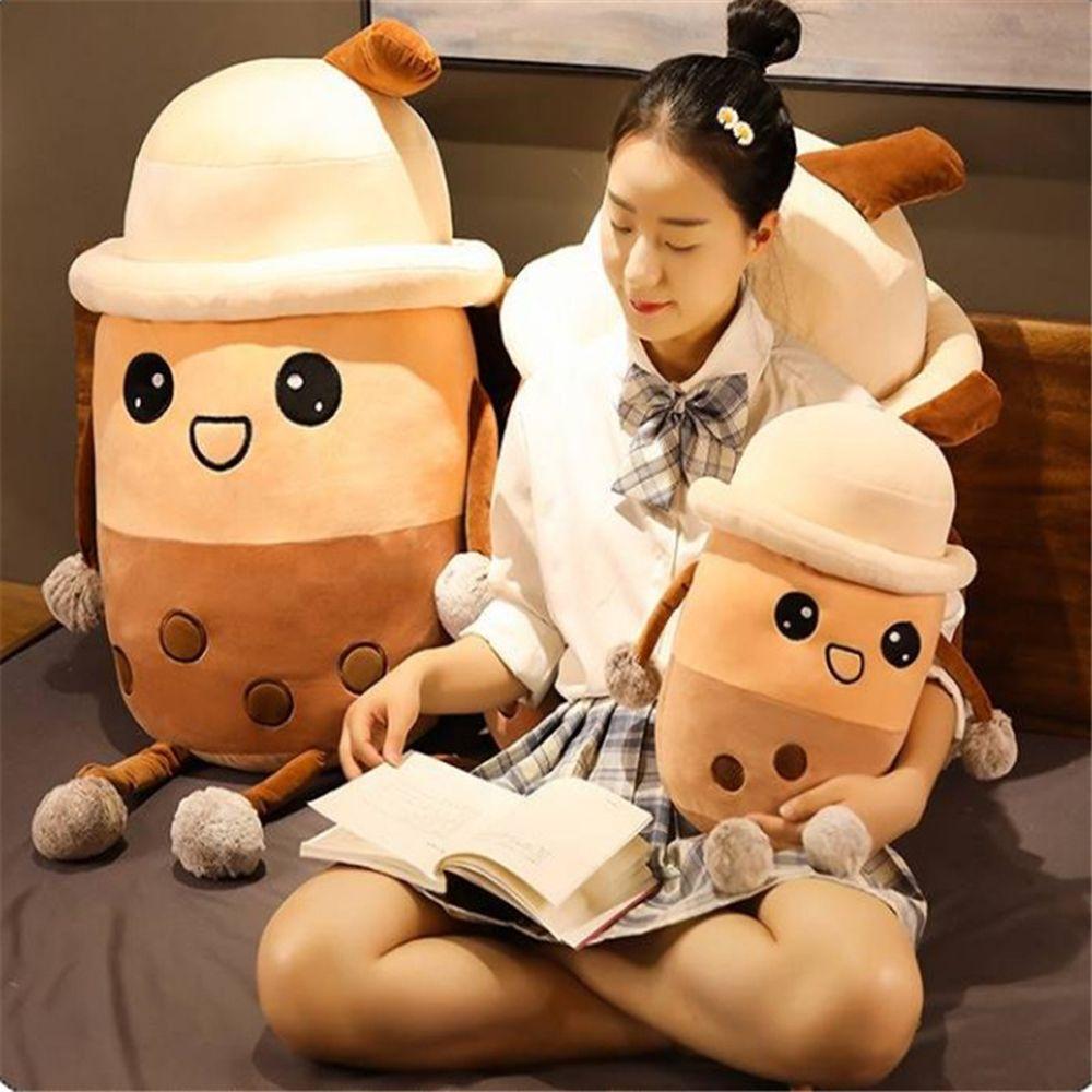 Decor Boba Cup Pillow Bubble Milk Tea Plushie Bubble Milk Tea Stuffed Doll Pearl MilkTea Plush Toys