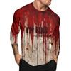 Halloween Print Raglan Sleeve Men's Long Sleeve Top