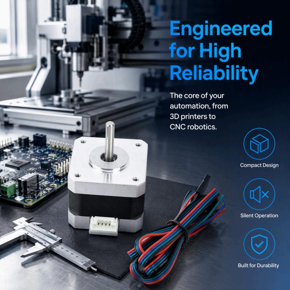 DC 4.0V 1.2A Nema 17 Stepper Motor 34mm Height Stepping Motor For CNC Machine