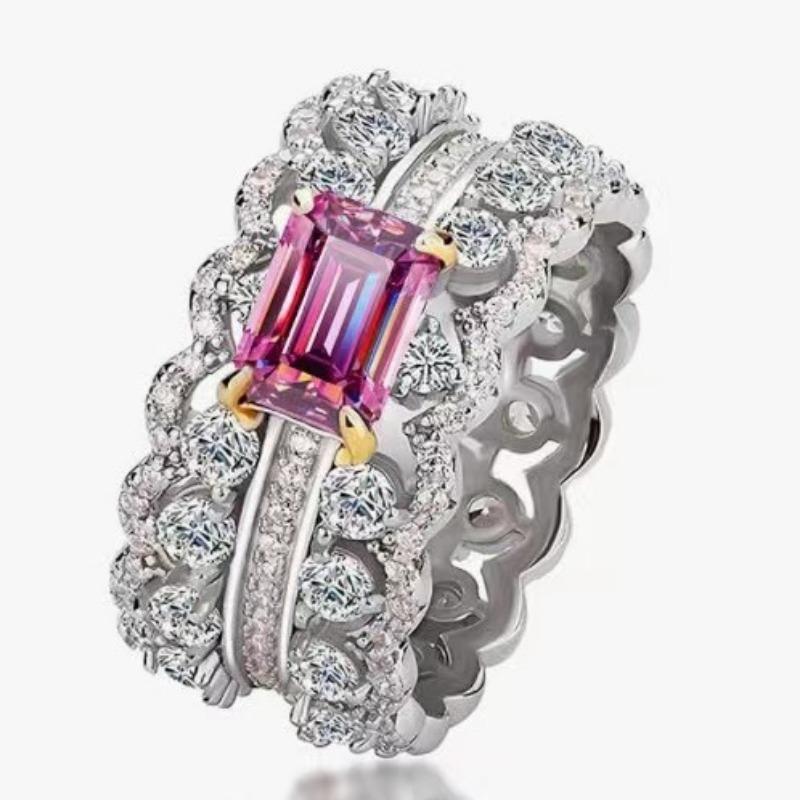 

Кольцо из серебра 925 пробы с изумрудом, женское кольцо из стерлингового серебра 925 пробы, высококачественное, полностью инкрустированное бриллиантами, классическое, элегантное, модное, универсальное кольцо 8