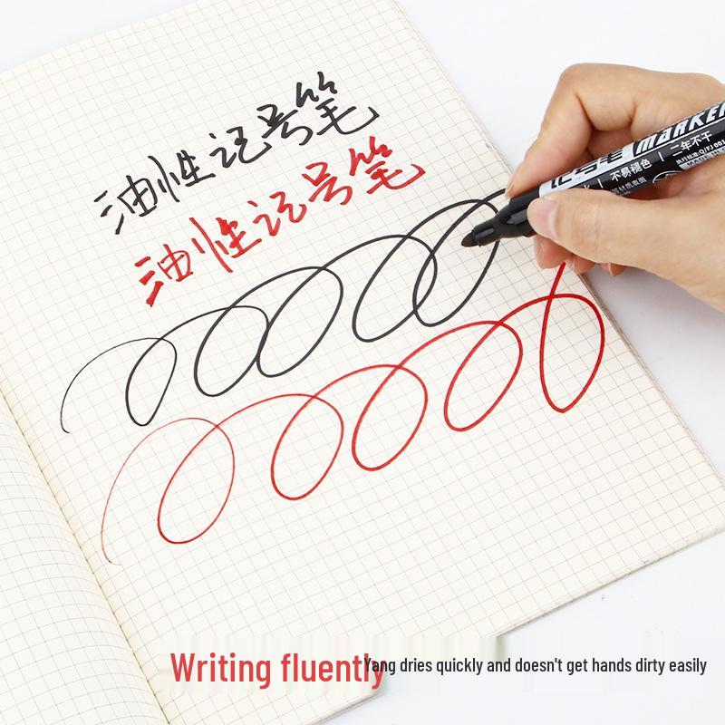 Refillable 700 Extra Bold Oil-Based Marker, Quick-Drying, Large Capacity, Big Tip, Blue/Black Pen