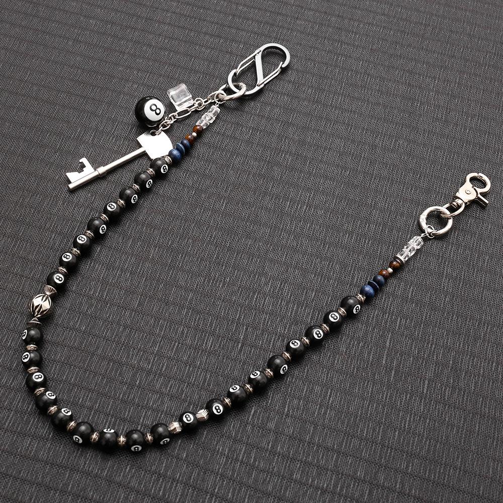Simple Metal Hip Hop Punk Style No. 8 Ball Waist Chain Fashion Jeans Accessories Personalized Jewelry 63cm Length Unisex