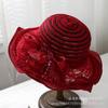 Celebrity temperament lace flower sun hat children summer outing outdoor sun protection bucket hat French elegant top hat