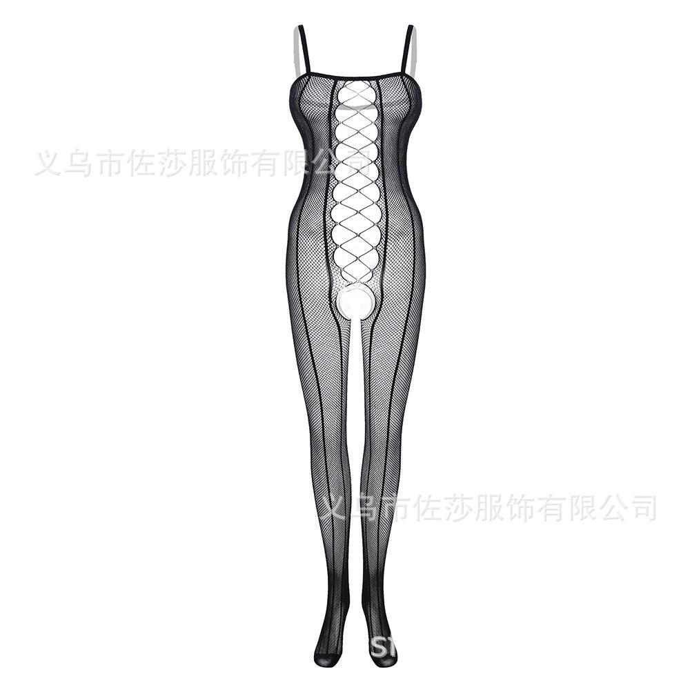 European and American foreign trade lingerie suspender jacquard hollow sexy one-piece w