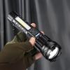 Super Bright Flashlight, Outdoor Waterproof Flashlight, Type-C Rechargeable Flashlight, Multifunctional Torch with Power Display, Zoomable Tactical