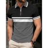 Summer Casual Beach Men's New Casual Polo Shirt Short-sleeved Office Fashion Men's T-shirt Breathable Polo Men's Clothing