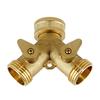 Heavy-Duty Brass Garden Hose Connector Faucet Splitter
