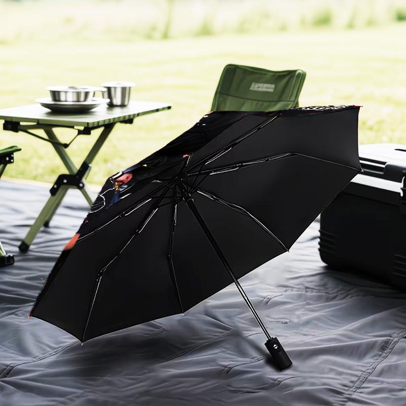 Tokio Band Portrait With Caps Umbrella Folding Umbrella, Automatic Umbrella 8-Frame for Travel, Camping Use Gift for Halloween Christmas