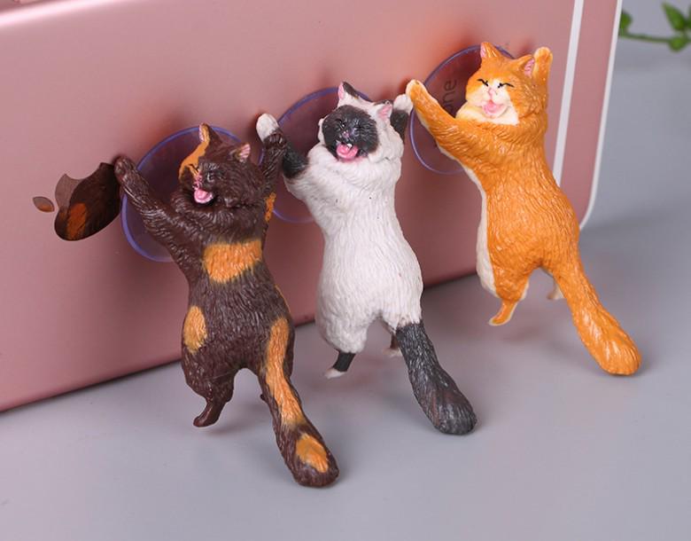 Creative Cat Suction Cup Phone Holder - Cute Gadget for Adults and Kids