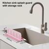 Silikon-Spülbecken-Spritzschutz mit wasserdichtem und spritzwassergeschütztem Design, Abfluss- und Aufbewahrungsschale zum Spülen von Geschirr und Küchenutensilien.