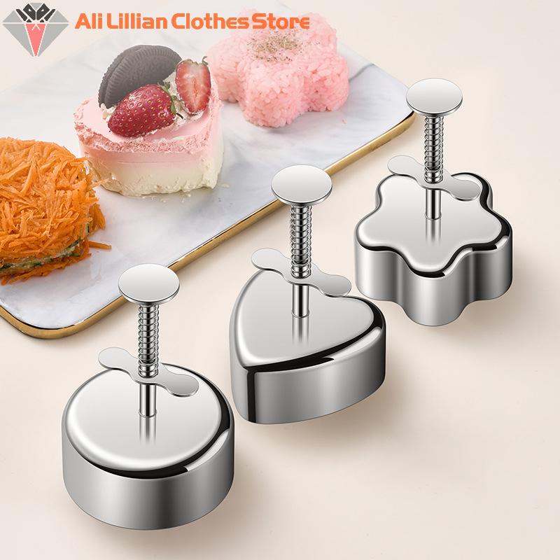 Stampi per Sushi in Acciaio Inossidabile Stampo per Palline di Riso Strumento Bento Stampo per Onigiri Strumenti da Cucina Accessori per Sushi