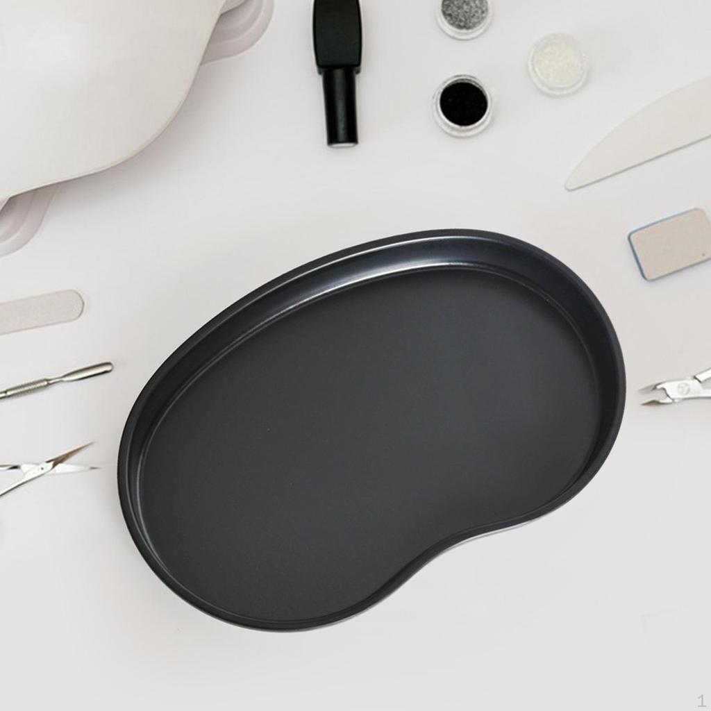 Plateau irrégulier porte-bijoux plat à bibelots en acier inoxydable pour vanité